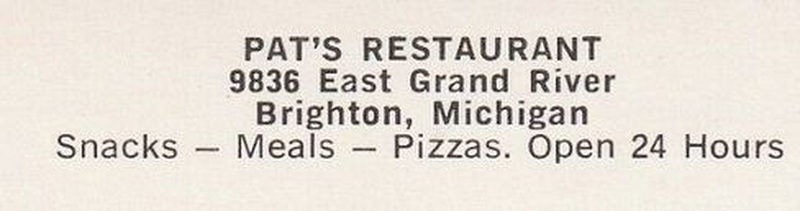 Pats Restaurant - Vintage Postcard